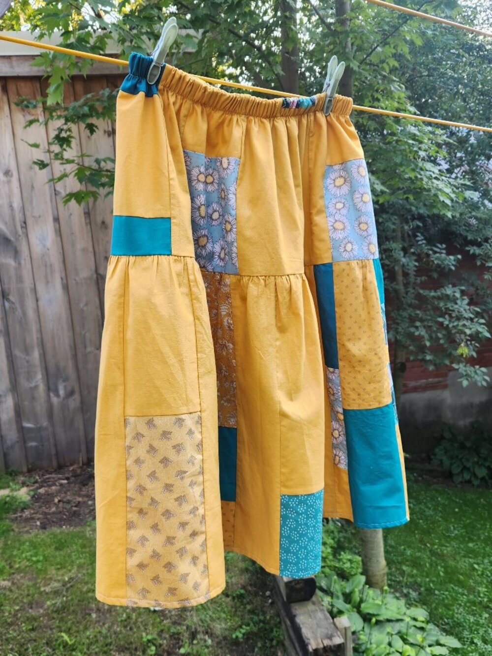 Patchwork Tiered Skirt